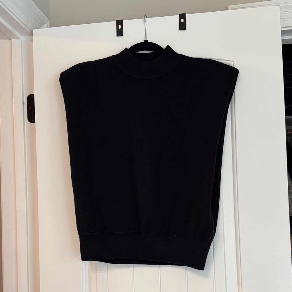 First Harvest Cap Sleeve Mock Neck Sweater